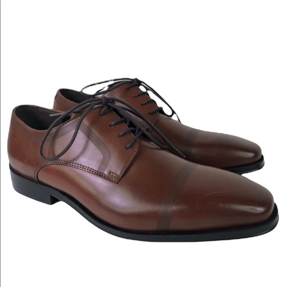 Kenneth Cole Reaction Pure Hearted Brown Leather Oxford Dress Shoes Size 7 main image 8